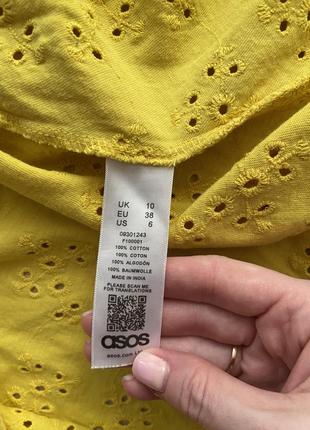 Плаття сукня сарафан міні коротке жовте asos5 фото