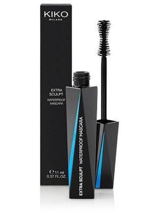 Водостійка туш для вій kiko milano extra sculpt waterproof mascara