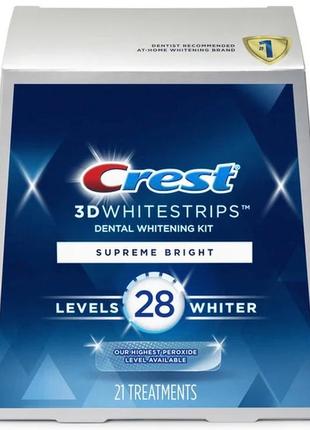 Смужки для відбілювання зубів crest 3d whitestrips supreme bright