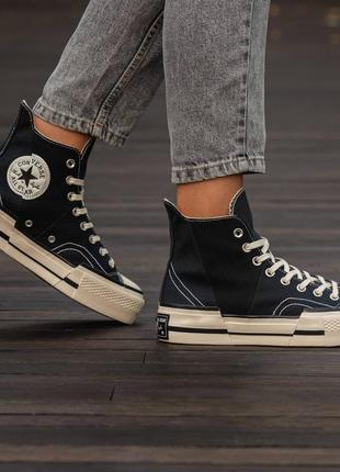 Кеди конверс високі чорні converse chuck taylor all star high 70, кеди конверс жіночі, кроссовки женские конверс, кеди конверс женские