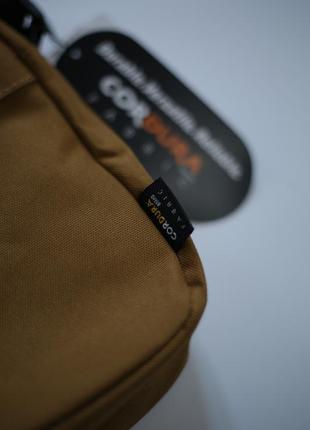 Барсетка carhartt коричневая сумка через плечо2 фото