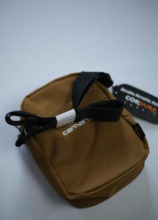 Барсетка carhartt коричневая сумка через плечо3 фото
