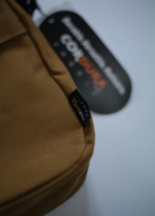 Барсетка carhartt коричневая сумка через плечо4 фото