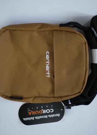 Барсетка carhartt коричневая сумка через плечо8 фото