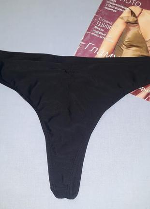 Низ от купальника женские плавки размер 48-50 / 16 черный бикини бразилианы4 фото