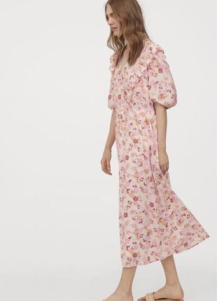 Стильное платье в принт вискоза h&m