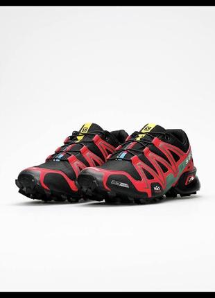 Salomon speedcross 3 black red5 фото