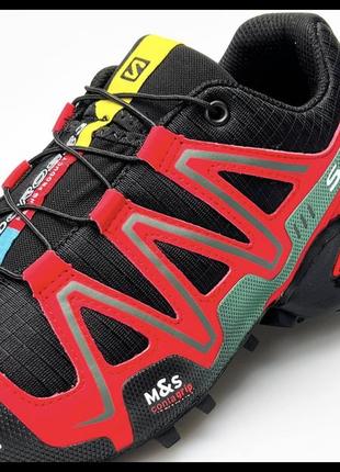 Salomon speedcross 3 black red4 фото