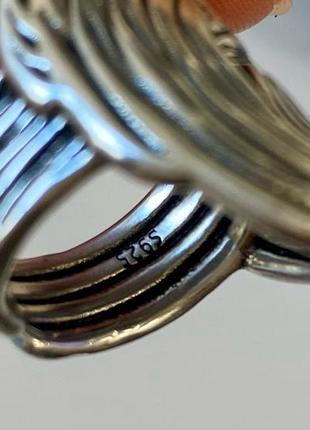 Кільце кольцо колечко срібло s925 акцентне срібне стильне велике модне нове8 фото