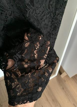 Платье гепюр подкладка черное классическое4 фото