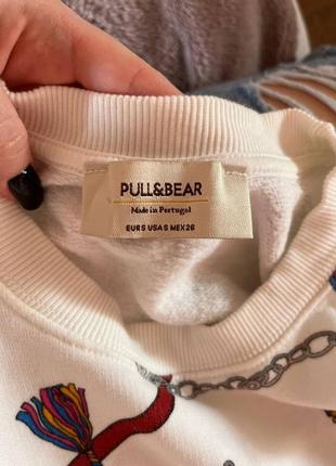 Свитшот pull&bear с оригинальным  принтом4 фото