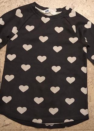 Світшот зимовий теплий для дівчинки 2-4 роки h&m