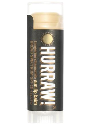 Солнцезащитный бальзам для губ hurraw! tangerine chamomile sun lip balm1 фото