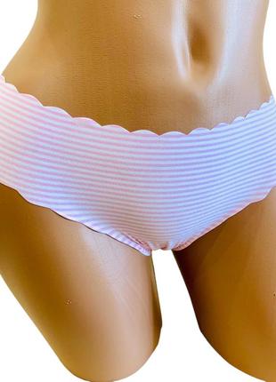 Трусики victoria’s secret thong pink striped s розовые