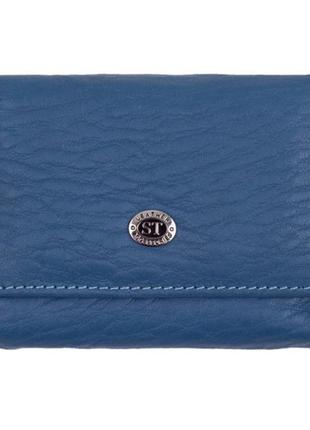 Недорогой женский кожаный кошелек (4401) голубой2 фото