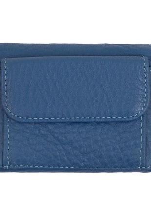 Недорогой женский кожаный кошелек (4401) голубой4 фото