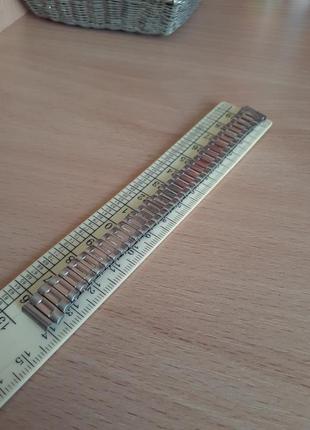 Винтаж! ⚖ никелированный стальной браслет для часов резинка тянется с дужками