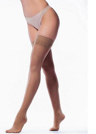 Элегантные полуматовые чулки с кружевом giulia passion 20 den женские чулки бежевые