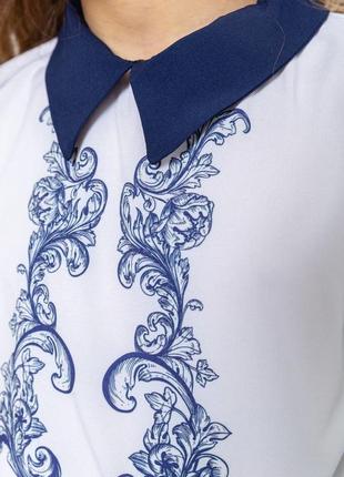 Блузка нарядная для девочек цвет сине-голубой2 фото
