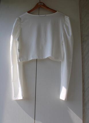 Стильная укороченная трикотажная блуза9 фото
