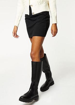 Базовая короткая черная трикотажная юбка большого размера primark