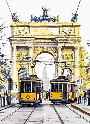 Картина за номерами трамваї лавка чудес мілан у коробці 40х50см lc30127