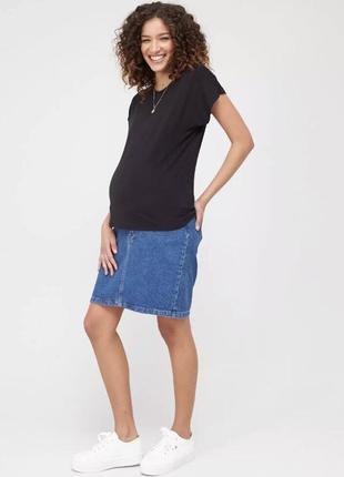Стильная джинсовая юбка для будущих матусь v by very для беременных1 фото