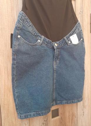 Стильная джинсовая юбка для будущих матусь v by very для беременных4 фото