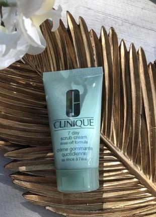 Отшелушивающий и восстанавливающий скраб для лица clinique 7 day scrub cream rinse-off formula