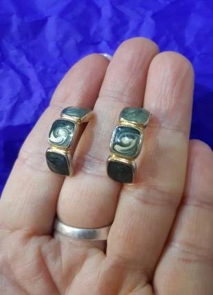 Сережки kenneth cole, емаль. полукільця,американський вінтаж