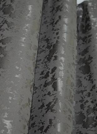 Стильні та якісні штори в вітальню льон  (2шт. 1,5х2,8м), колекція "pavliani". колір сіро-коричневий5 фото
