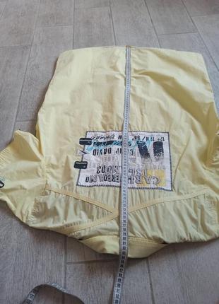 Жовта сорочка з коротким рукавом, рубашка с надписями camp david