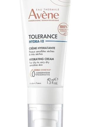 Avene tolerance hydra-10 hydrating cream увлажняющий крем для лица с гиалуроновой кислотой и термальной водой2 фото