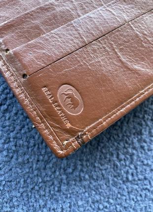 Шикарный кожаный кошелек real leather /100% кожа4 фото