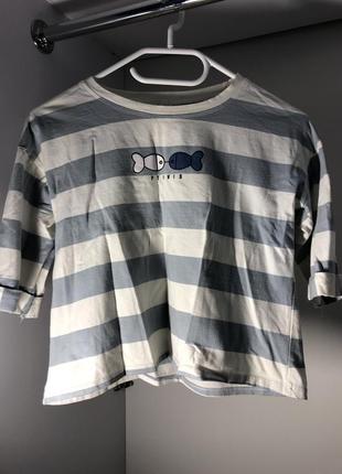 Кофта голубо-белая