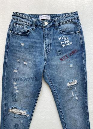 Стильные джинсы высокая посадка талия, redial xs в стилі zara asos2 фото