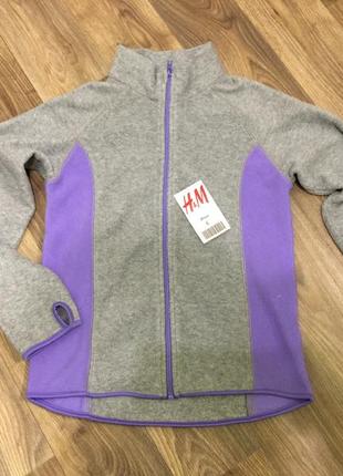 Флисовая кофта флиска флис h&m (оригинал) р.140 (7-9лет)
