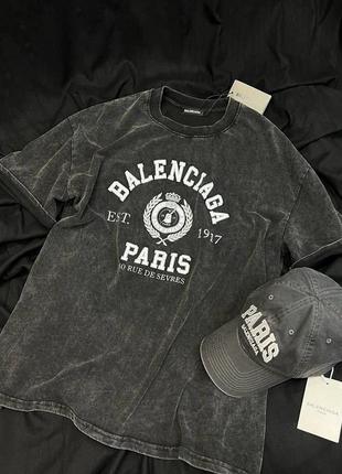 Футболка balenciaga серая баленсиага
