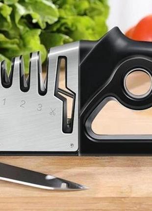 Точилка для ножів і ножиць 4-в-1 ручна sharpener для всіх типів ножів2 фото