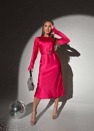 Вечернее платье миди,вечірня сукня міді,шовкова сукня,шёлковое платье,сукня з рукавами,платье с рукавами,нарядное платье,святкова сукня,яркое платье