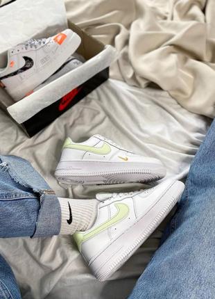 Кроссовки nike air force 1 mini swoosh lime light10 фото