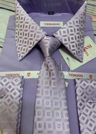 Комплект сорочка краватка запонки 🇹🇷3 фото