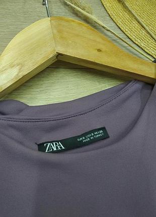 Zara еластичне базове болі топ майка бузкового кольору xs s m