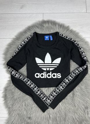 Кроп тор с лампасами adidas размер s