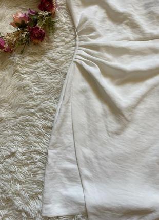 Біла міні сукня на запах zara6 фото