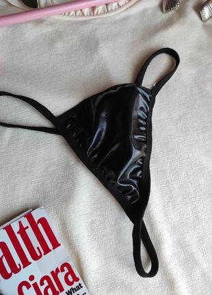 Открытые женские трусики стринги на резинке с напылением под кожу женские трусы