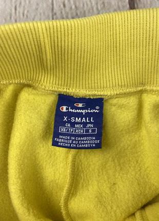 Спортивные штаны женские джоггеры champion желтого цвета теплые флисовые5 фото