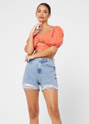 Джиносовые шорты от бренда missguided3 фото