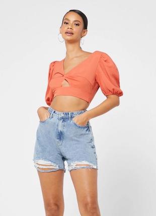 Джиносовые шорты от бренда missguided2 фото