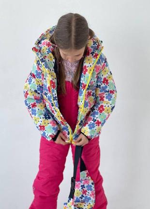 Теплий зимовий комплект курточка+напівкомбінезон